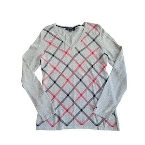 Tommy Hilfiger Women's Size M Pullover Sweater Multicolor Long Sleeve Cotton